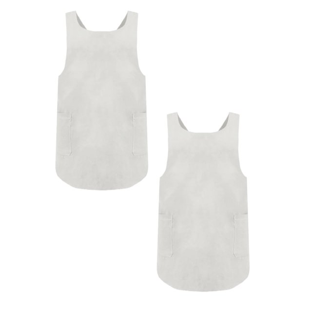 Oleegame 2PC Pretty Apron Women Cross Back Apron Japanese Housework Kitchen Wrap Pinafore BG Beige