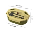 thumbnail image 3 of EGNMCR Kitchen Gadgets, Large Capacity Double Layer Compartment Lunch Box Fashionable Oval Lunch Box Portable Heatable Lunch Box Compartments No Odor Easy To Clean Plastics Bento Boxes, 3 of 6