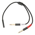 thumbnail image 2 of 3.5mm To Dual 1/4 Inch Sound Splitter Cable, Cotton Mesh Braiding Jacket 1/8 To Dual 1/4 Inch Cable Stereo To Mono Female To Male  For Phone For Mixer, 2 of 8