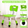 thumbnail image 3 of Bingirl Kids Table and Chairs Set Height Adjustable Desk with 4 Seats Arts & Crafts Table Graffiti Desktop Non-Slip Legs Max 300lbs Children Multi-Activity Table, 3 of 7