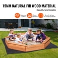 thumbnail image 3 of VEVOR Wooden Sandbox with Cover Octagonal Sand Box Sand Pit Outdoor Ages 3-12, 3 of 9