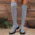 thumbnail image 2 of Womens Winter Boots Casual Over-The-Knee Chunky Heel Low Heel Boots, 2 of 8