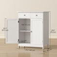thumbnail image 3 of kleankin Bathroom Storage Cabinet with 2 Doors, 2 Drawers, Adjustable Shelf, 3 of 10