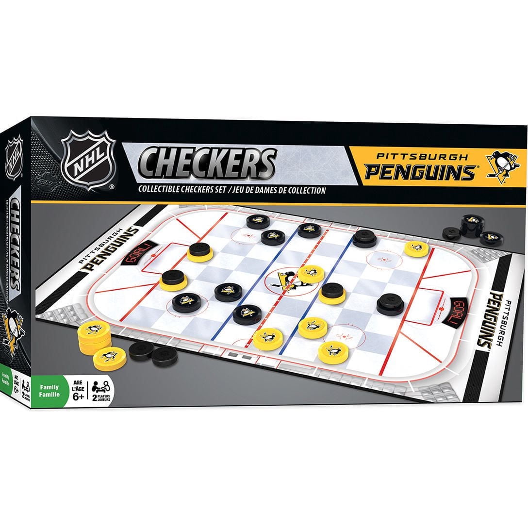 Masterpieces Puzzle Company NHL Collectible Checkers Set Pittsburgh Penguins