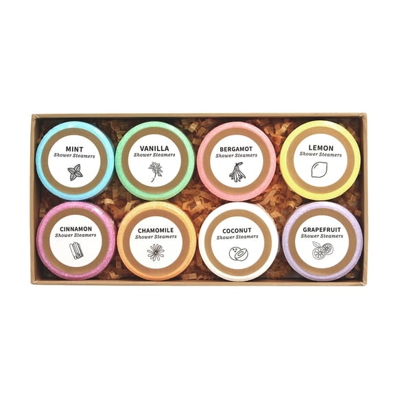 HHBEAUTY Shower Steamers 8 Pack Set, Shower Tablets, Shower Bombs with 6 Charming Scents, Shower Tablets with Natural Ingredients,Self-Care & Relaxation Presents for Women and Men