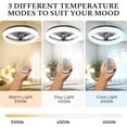 thumbnail image 2 of Bell + Howell CannonX Black 14” 6 Speed LED Ceiling Light Fan with Remote Timer and Reverse Mode, 2 of 8