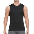 thumbnail image 2 of BADHUB Men's Quick Dry Athletic Tank Tops Compression Running High Stretch Sleeveless T Shirt Workout Performance Cut Off Tee Shirt Black XL, 2 of 5
