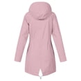 thumbnail image 4 of CEHVOM Manteau Décontracté Uni pour Femme, Extérieur, Grande Taille, à Capuche, Coupe-Vent, Ample, 4 of 4