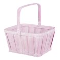 thumbnail image 1 of Panier rose Pâques en coupeaux de bois, 1 of 1
