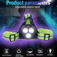 thumbnail image 4 of Night Running Chest LED Light Rechargeable Security Adjustable Beam Lamp Outdoor Flashlight Walking Accessories Runners, 4 of 8