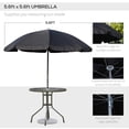 thumbnail image 3 of Outsunny Parapluie de patio extérieur 6pc, 3 of 8
