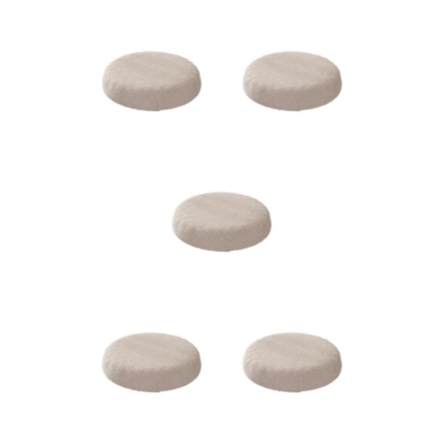 kurtrusly Stylish Round Cushions For Stools – Seating Experience Stool Cushions Polyester Seat Covers Mild Waterproofing khaki 5Set