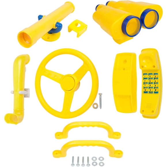 Ensemble d'Accessoires de Luxe pour Balançoire Autocollant Logo Sss Terrain de Jeu Jaune