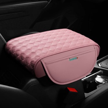 LSLJS Car Center Console Cover Pad Leather Auto Armrest Cover Car Armrest Box Mat With Added Storage Bag Personalized Classic Elbow Pad Arm Cushion Pads for SUV Truck, Exterior Accessories