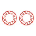 thumbnail image 2 of Ruiboury Lightweight And Easy To Install - Smooth Operation Chain Ring For Bicycles Bicycles Crank Bike Chain 50T red 2Set, 2 of 6