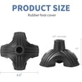 thumbnail image 2 of LoonWear Cane Tips, 3/4 Inch Quad Cane Tip Self Standing Rubber Tips for Walking Canes, Walking Sticks, Folding Canes, 2 of 5
