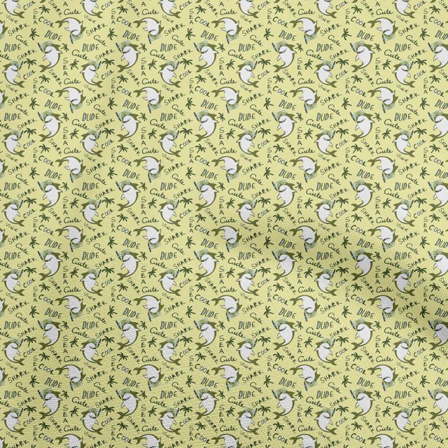 oneOone Rayon Yellow Fabric Beach Sewing Craft Projects Fabric Prints By Yard 56 Inch Wide