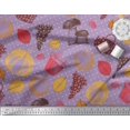 thumbnail image 2 of Soimoi Rayon Fabric Mushroom,Grapes & Fresh Fabric Prints by Yard 42 Inch Wide, 2 of 3