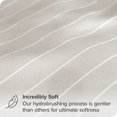 thumbnail image 2 of Bare Home Ultra-Soft Sheet Set - Premium 1800 Collection - Deep Pockets - 5-Pieces - Split King, Pinstripe - Stone/White, 2 of 8