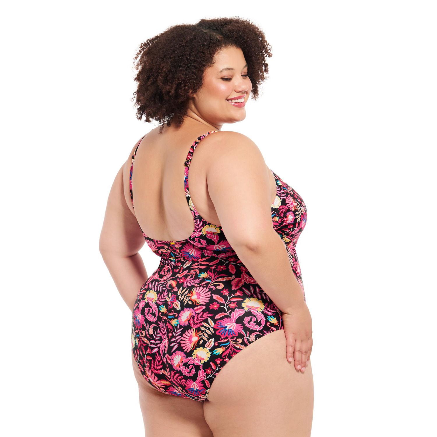 Maillot de bain une-pièce Krista pour femme à encolure en V avec fronces l’avant