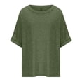 thumbnail image 4 of Plebaso T-Shirts Surdimensionnés pour Femmes Manches Courtes Col Rond T-Shirts d'Été Décontractés Amples Blouses 2025, 4 of 7