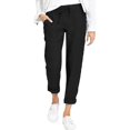 thumbnail image 4 of LEEy-world Pantalon pour Femmes Collection Luxe pour Femmes Pantalon de Survêtement en Molleton Léger avec Poches Noir,TTG, 4 of 5