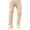 Khaki, variant on fartey Men's Stacked Streetwear Denim Pants Slim FItted Patch Distressed Destroyed Pants Ripped Jeans With Zipper Button Hip Hop Jeans
