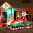 thumbnail image 2 of HOMCOM Christmas Inflatable Santa on Snowmobile Light Indoor Outdoor Decor, 2 of 10