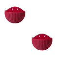 thumbnail image 1 of Youkk Easy To Install Double-layer Plastic Flowerpot For Walls Drainage Flower Pot Claret 2Set, 1 of 6