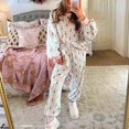 thumbnail image 3 of Holiday Themed Pajama Set for Women - Christmas Tree Print Lounge Wear 2-Piece, 3 of 5