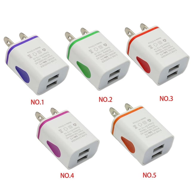 2A Quick Charging Dual USB Ports LED Poratble Universal ; LED USB charging Phone Home Office Charger US Plug