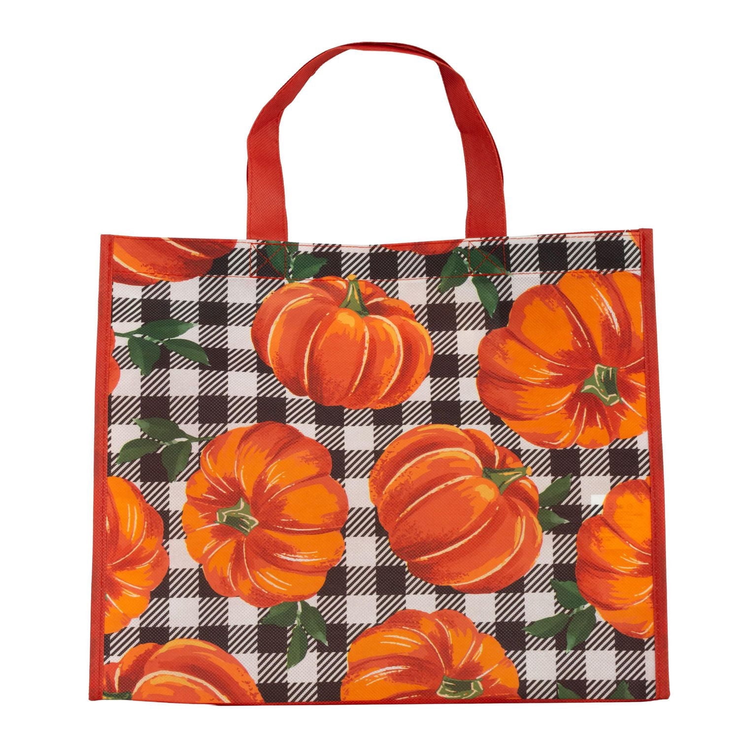Sac d’Épicerie Réutilisable à Thème Automnal avec Boucles pour Bouteilles