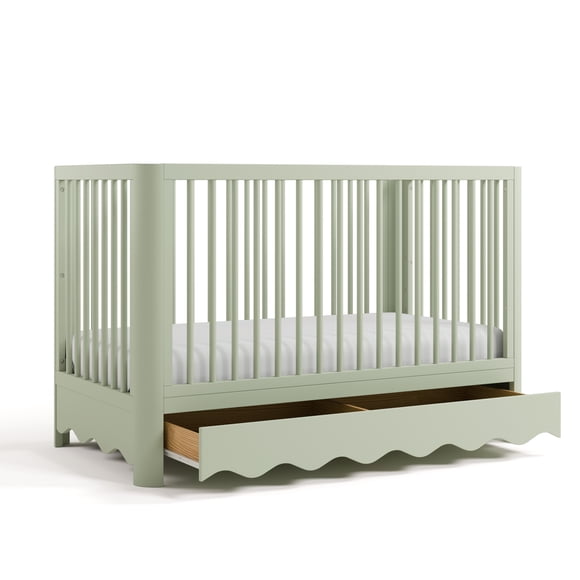 Storkcraft Casablanca Lit de bébé transformable 5-en-1 avec tiroir, Sauge