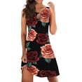 thumbnail image 1 of EQWLJWE Robes d'Été pour Femmes Femmes Robe de Plage Décontractée Ample d'Été à Imprimé Floral Robe Débardeur Ajourée Robe de Plage Sans Manches Robes Robes pour Femmes Grande Taille, 1 of 6