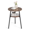 thumbnail image 1 of Gymax Table d'Appoint à 2 Niveaux pour Café et Thé, Table de Chevet avec Tablette de Rangement, Brun, 1 of 1