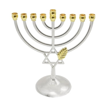 Metal Hanukkah Candleholder Candelabras Geometric Hanukkah Decorative Menorah