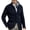 Blue, variant on Blekii Men's Chunky Knit Cardigan Stand Collar Wool Blend Thick Textured Xl