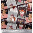 thumbnail image 3 of Soimoi Velvet Fabric Paw,Hat & Animals Patchwork Print Sewing Fabric Yard 58 Inch Wide, 3 of 3