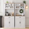 thumbnail image 5 of Bingirl Kitchen Pantry Cabinet with Microwave Stand, 71”Freestanding Tall Kitchen Cabinet with Doors and Shelves for Dining Room, 5 of 5
