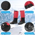 thumbnail image 4 of Unique Bargains Leg Gaiters, Waterproof Shoe Covers Adjustable Snow Boot Gaiter, Red, S, 4 of 6