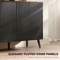 thumbnail image 4 of HOMCOM Sideboard, Fluted Buffet Cabinet with Adjustable Shelves, Black, 4 of 10