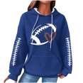 thumbnail image 1 of Rbaofujie Chandails d'Automne pour Femmes Chandails Décontractés à Manches Longues à Col Rond pour Femmes Chandails pour Dames Hauts Blouse Chandail à Capuchon Uni Bleu Chandails à Capuchon pour Femmes, 1 of 4