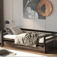 thumbnail image 3 of Costway Twin Size Trundle Daybed Wooden Slat Support Mattress Platform for Kids Espresso, 3 of 10