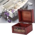 thumbnail image 4 of Mini Vintage Wooden Jewelry Box With Bronze Lock,, High Material Strength, Convenient And SpaceSaving For Storing Or Displaying Favorite Jewelry, Perfect As A Gift Or, 4 of 8