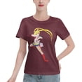 thumbnail image 1 of T-Shirt Basique à Manches Courtes pour Femmes Sailor Moon Lièvre Lunaire, 1 of 6