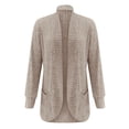 thumbnail image 4 of Yuyuzo Womens Cardigan Long Sleeve Open Front Ribbed Knit Tops Fall Casual Outwear Solid Color with Pockets, 4 of 6
