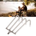 thumbnail image 4 of Hand Rake, Stainless Steel  4 Teeth  Strong Small Weed Hook  For Fishing L, 4 of 8