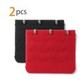 thumbnail image 2 of INSPIRE CHIC Rallonges de Soutien-Gorge pour Femmes à 3 Crochets 3 Rangées Bretelle de Soutien-Gorge Extensible Boucle Crochets Bande de Soutien-Gorge Noir-Rouge 2, 2 of 5