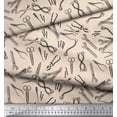 thumbnail image 3 of Soimoi White polyester Crepe Fabric Tools Hardware Print Sewing Fabric Yard 52 Inch Wide, 3 of 5