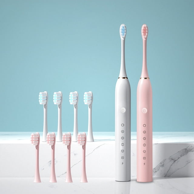 SSZMDLB Electric Toothbrush, Toothbrush, Electric Rechargeable Toothbrush Couple Set with Brush Heads, Multiple Speed Modes with Soft Bristles, Automatic Timer Toothbrush for Oral Care